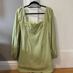 Green mini dress